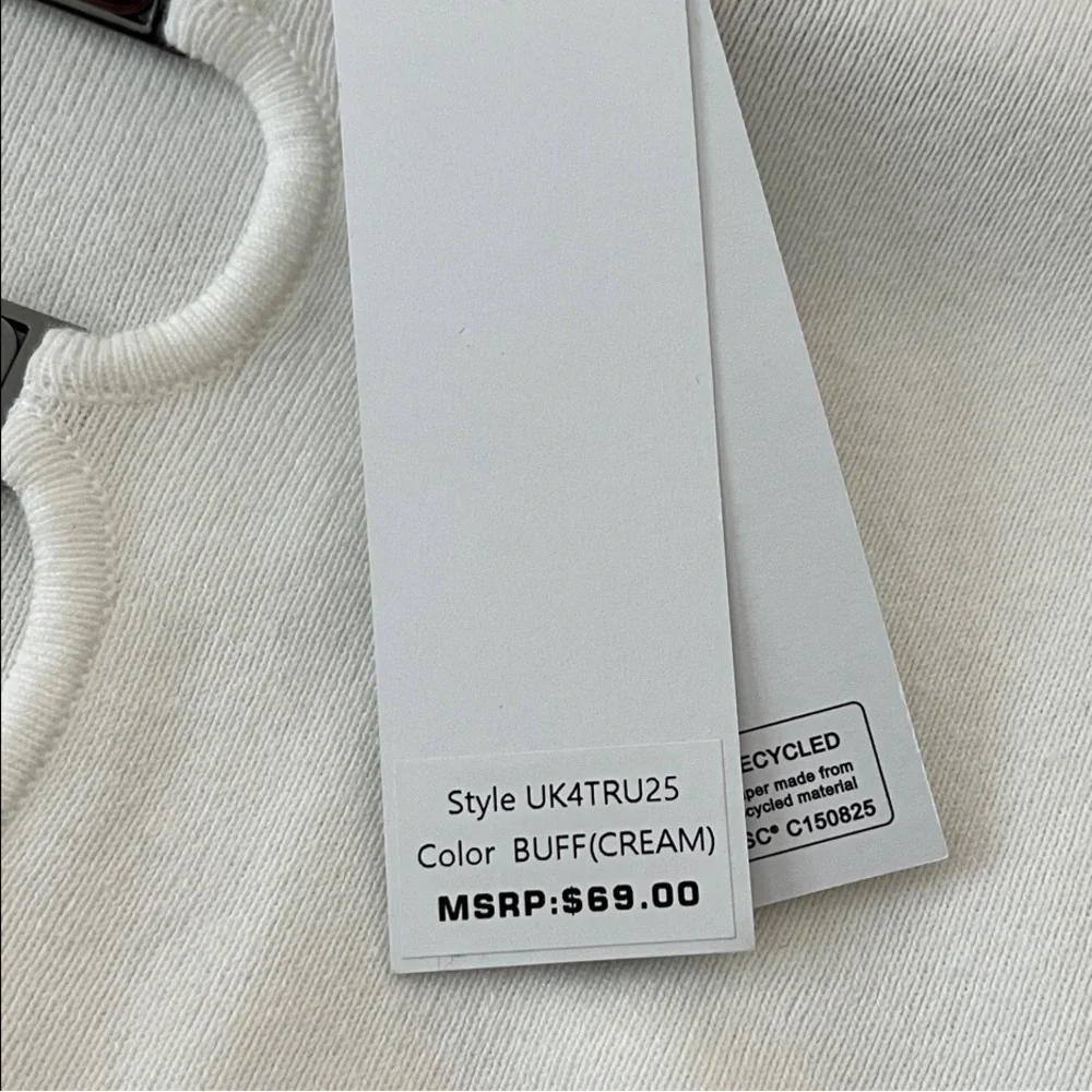 DKNY Women's Ivory Long Sleeve Top size S. - Picture 10 of 10